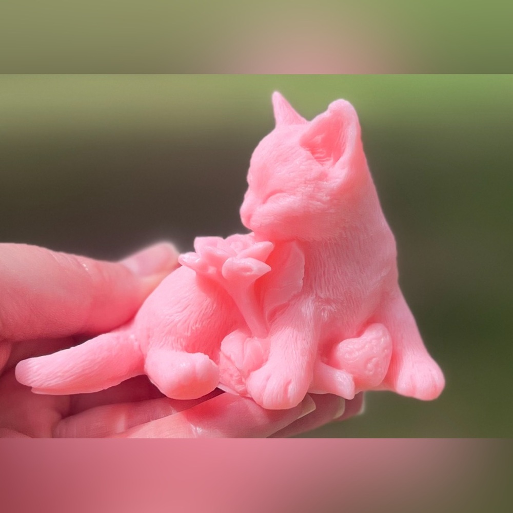 Cat Kitten Kitty Soap - Fragrant Decorative Soap  Handmade Handcrafted - Picture 11 of 14